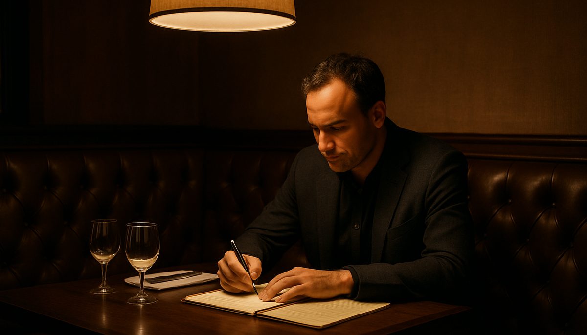 A solitary entrepreneur reflecting on business challenges